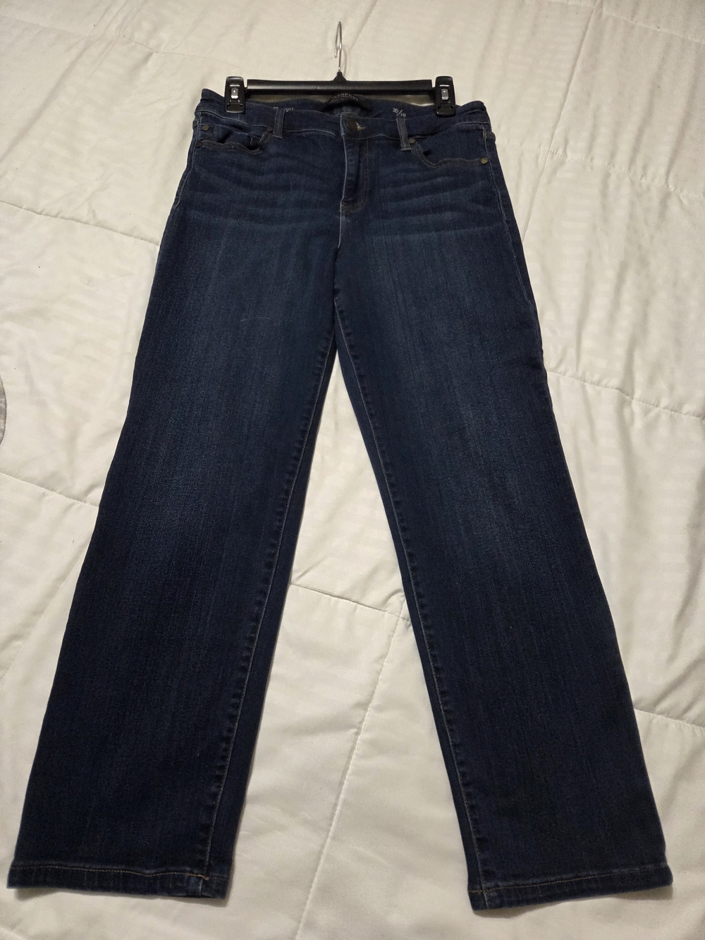 Liverpool Women's Dark Wash Crop Straight Jeans, Size 10/30
